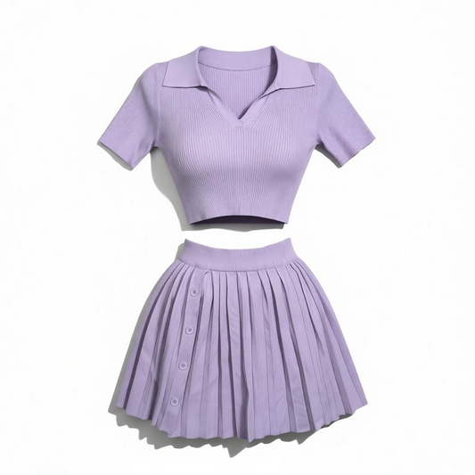 TENNIS KNITTED SET | LAVENDER