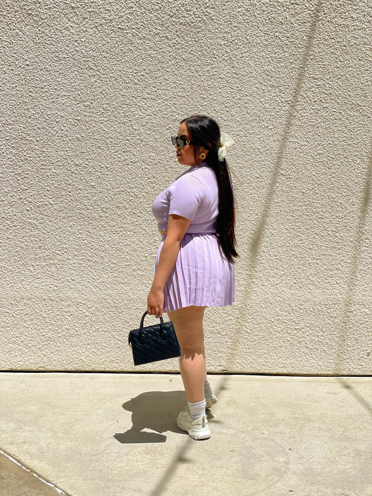 TENNIS KNITTED SKIRT LAVENDER