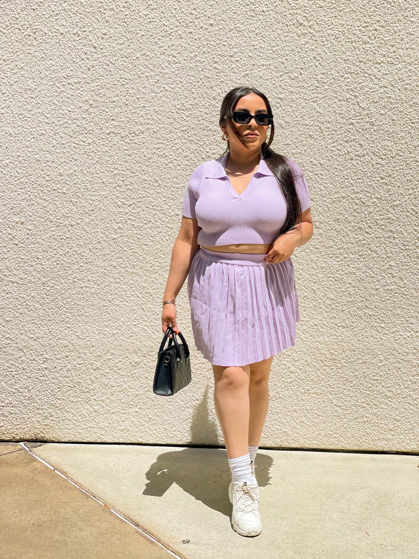 RIBBED CROP TOP LILAC