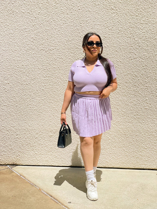 RIBBED CROP TOP LILAC